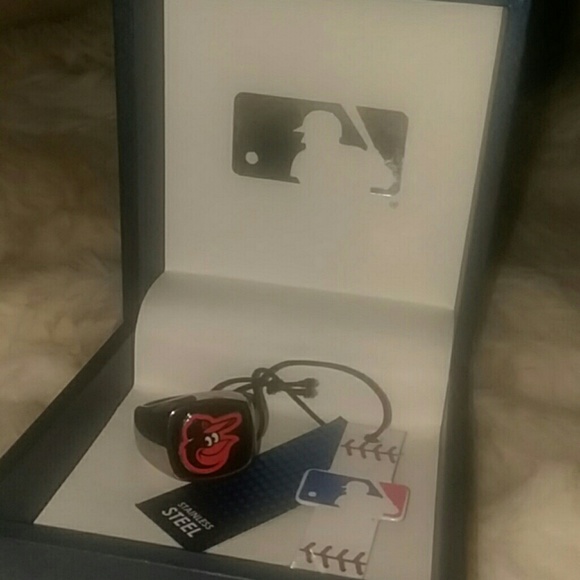 NWT Mens MLB Stainless Steel Orioles Ring Size 12 - Picture 8 of 8